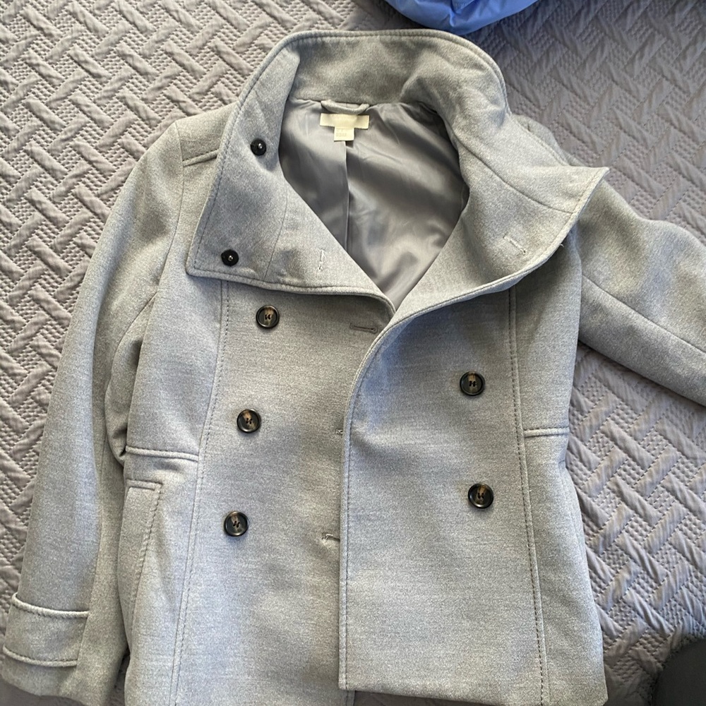 H and m pea coat